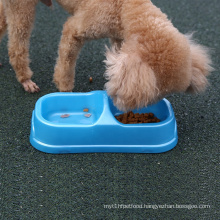 Double Plastic Bowls Puppy Food Cups Dog Bowl